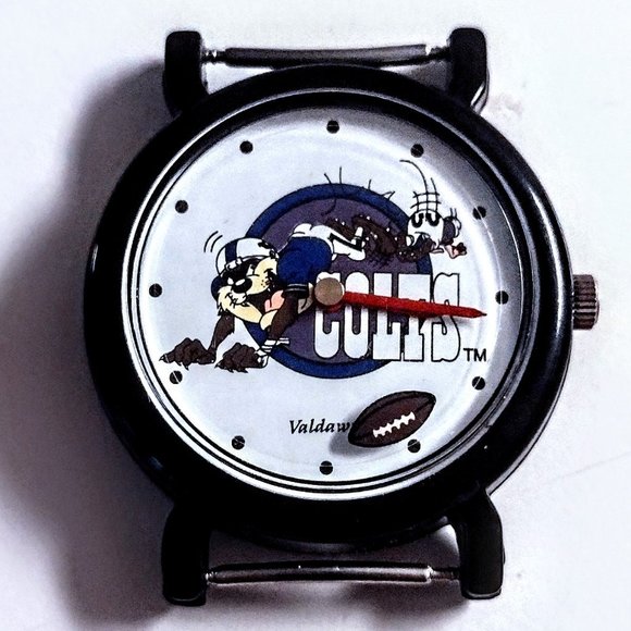 VTG 1994 Looney Tunes “TAZ" / INDY COLTS Watch / Football Second Hand ~ Works! - Picture 2 of 6
